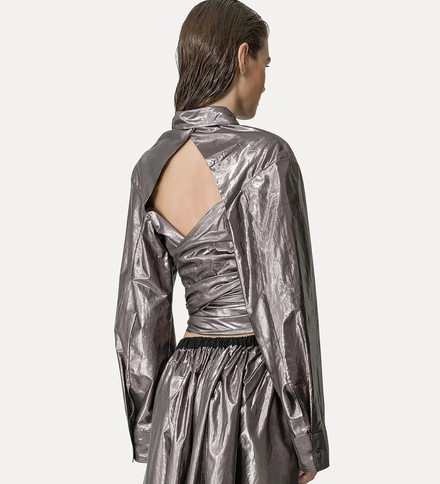 forte_forte shirt with sash ombra^ Shirts