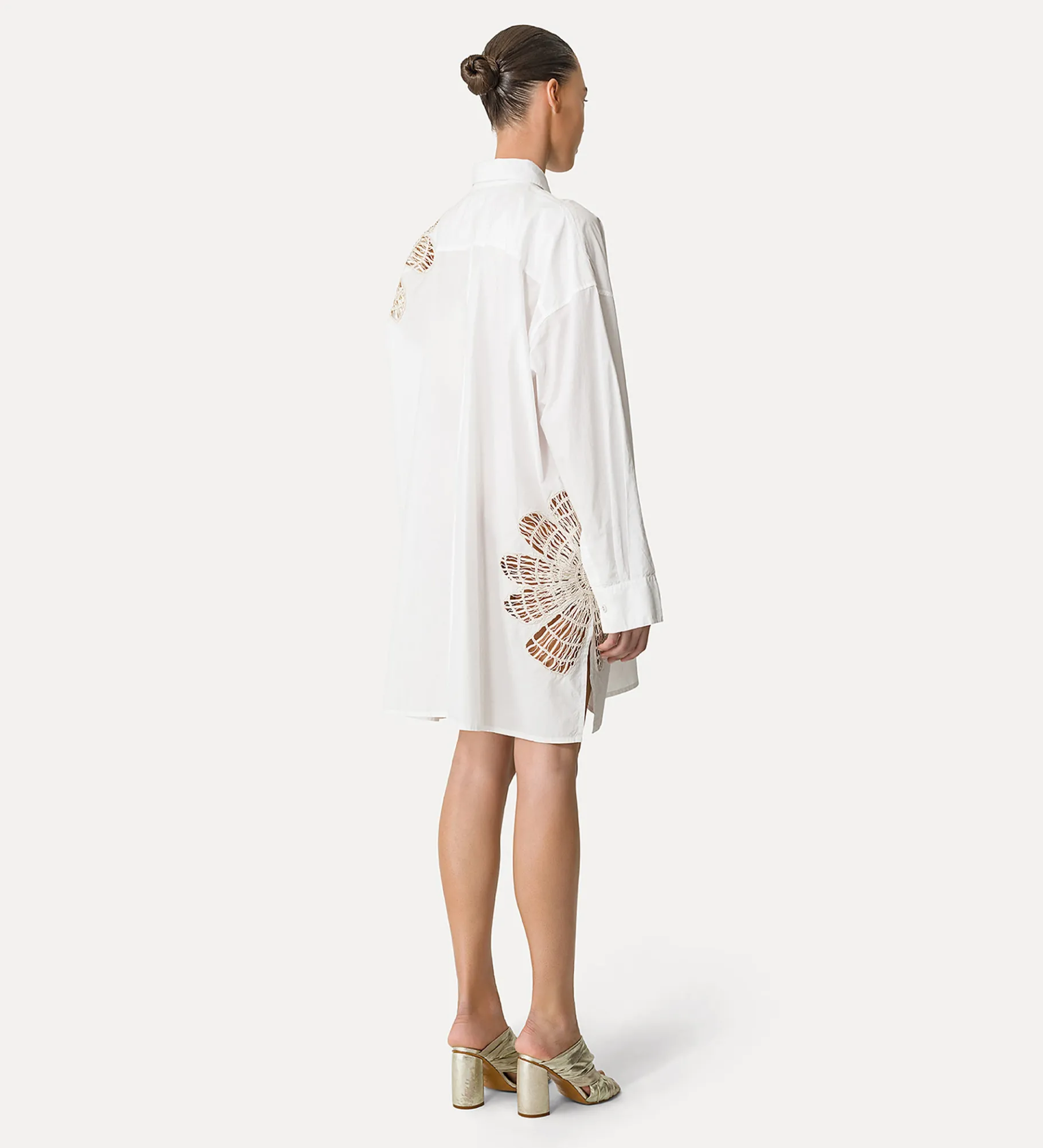 forte_forte shirtdress in poplin giglio^ Dresses