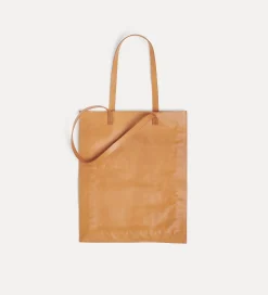 forte_forte shopper in leather and crochetwork nuit^ Bags And Belts