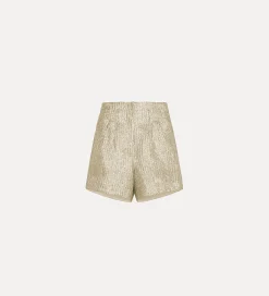 forte_forte shorts in lurex jacquard gold^ Pants