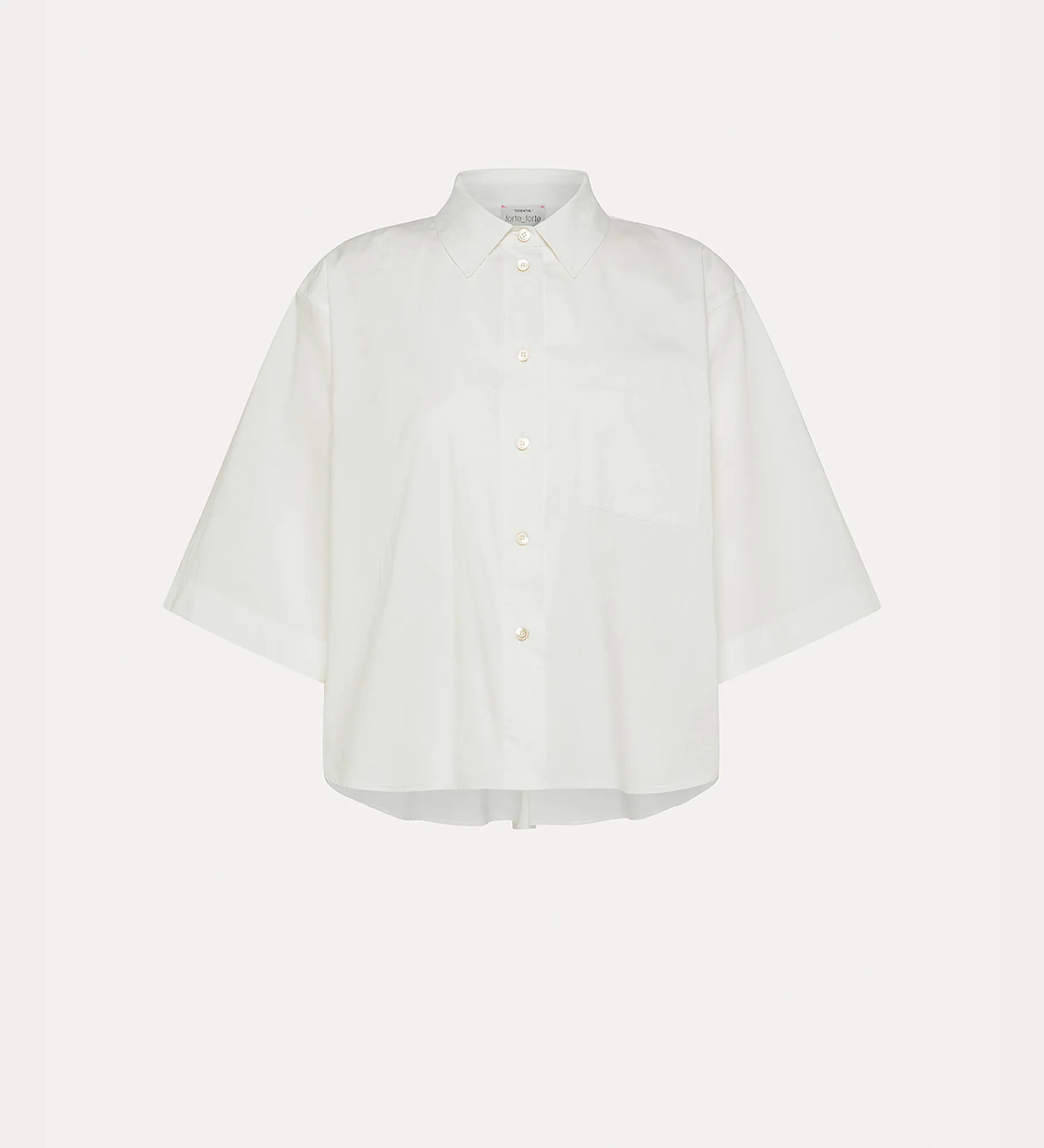 forte_forte short–sleeve shirt in poplin bianco^ Shirts