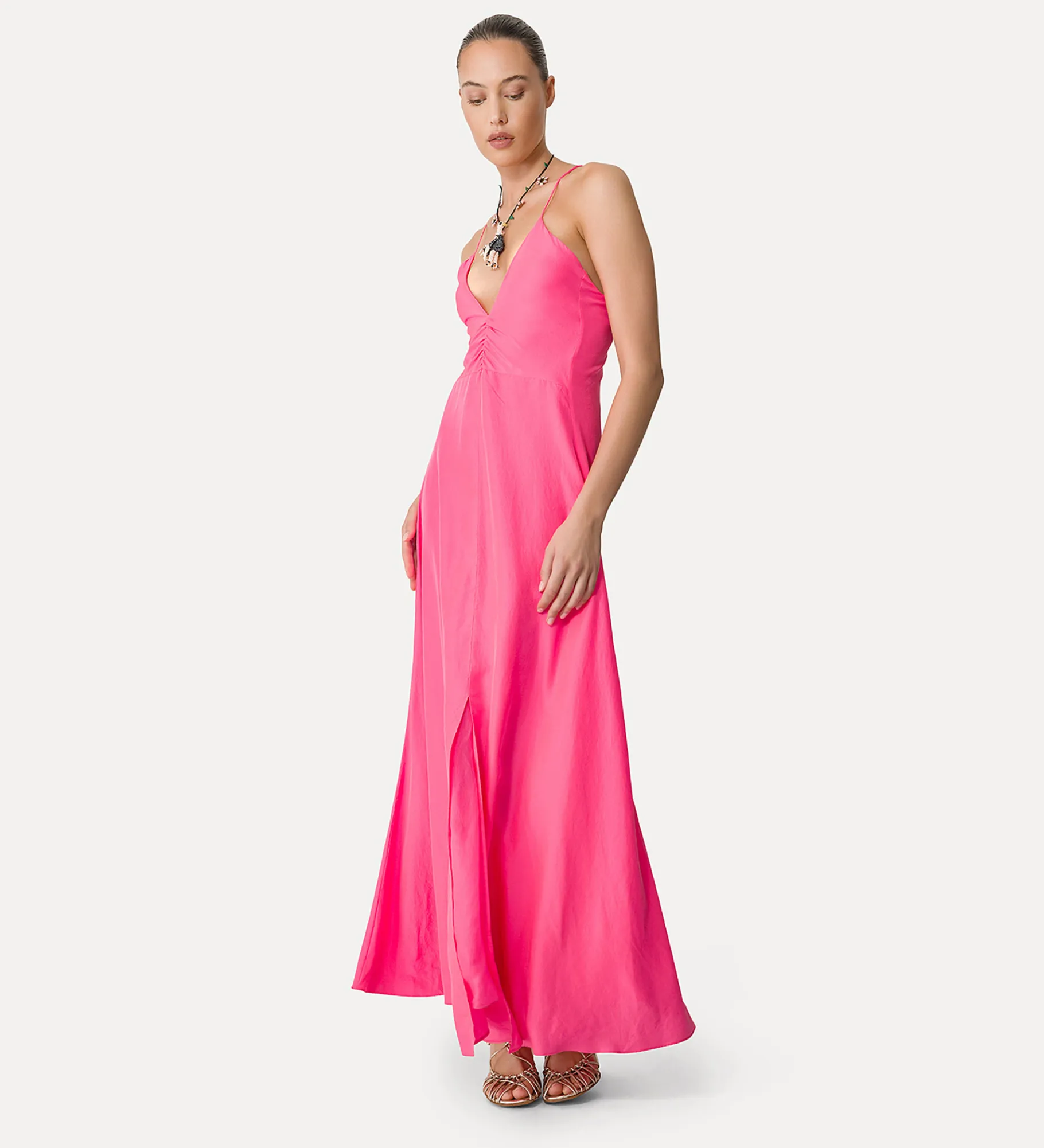 forte_forte silk slip dress ortensia^ Dresses