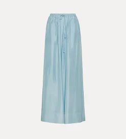 forte_forte silk trousers with a drawstring waist acqua^ Pants