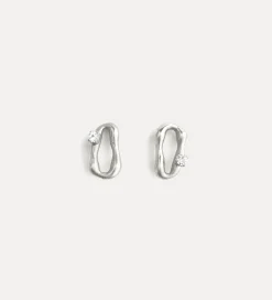 forte_forte silver–tone circle earrings argento^ Jewels