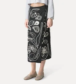 forte_forte skirt in embroidered taffeta nero^ Skirts