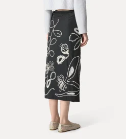 forte_forte skirt in embroidered taffeta nero^ Skirts