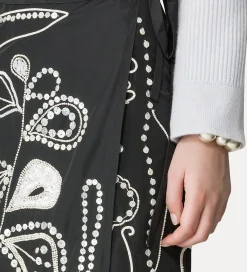 forte_forte skirt in embroidered taffeta nero^ Skirts
