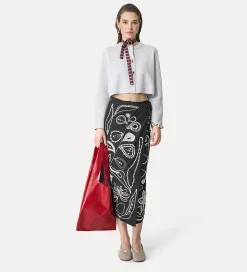 forte_forte skirt in embroidered taffeta nero^ Skirts