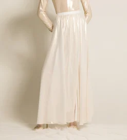 forte_forte skirt in laminated georgette light gold^ Skirts