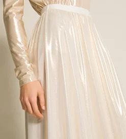 forte_forte skirt in laminated georgette light gold^ Skirts