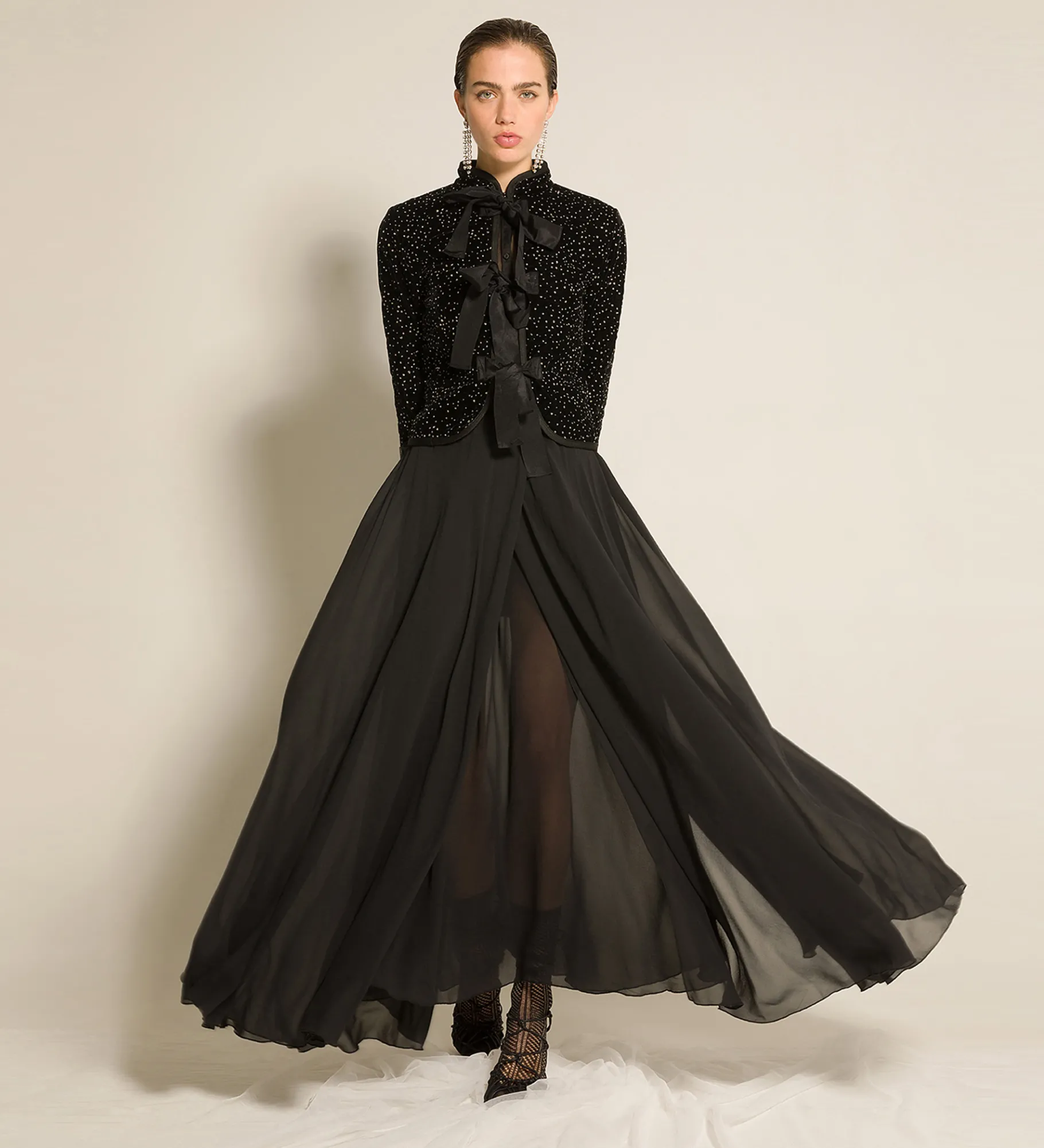 forte_forte skirt in silk georgette nero^ Skirts