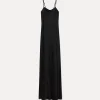 forte_forte slip dress in enver satin nero^ Dresses