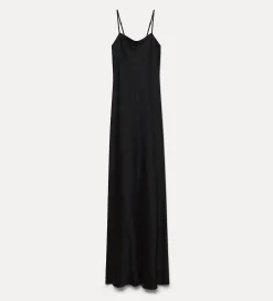 forte_forte slip dress in enver satin nero^ Dresses