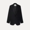 forte_forte smoking jacket in enver satin nero^ Jackets