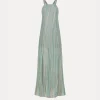 forte_forte square–necked dress in lurex jersey acqua^ Dresses