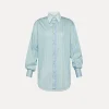 forte_forte striped satin shirt nuage^ Shirts