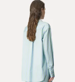 forte_forte striped satin shirt nuage^ Shirts
