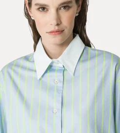 forte_forte striped satin shirt nuage^ Shirts