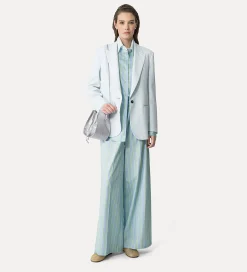 forte_forte striped satin shirt nuage^ Shirts