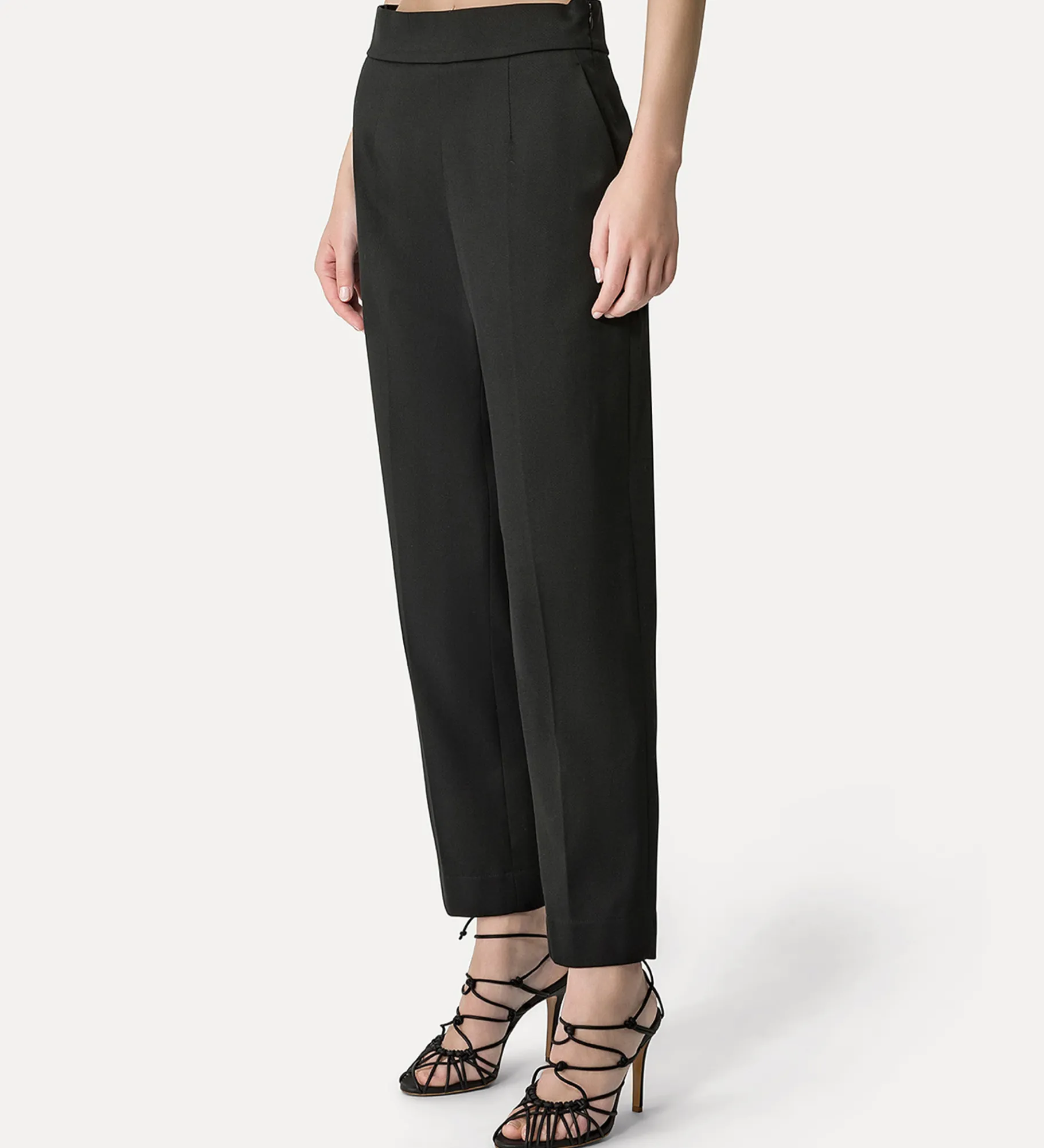 forte_forte tapered trousers nero^ Pants