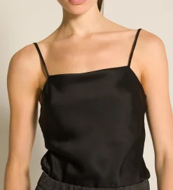 forte_forte top in enver satin nero^ Tops