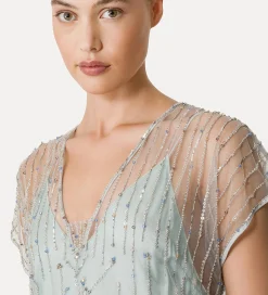 forte_forte tulle dress with embroidered “firefly” detailing firefly^ Dresses