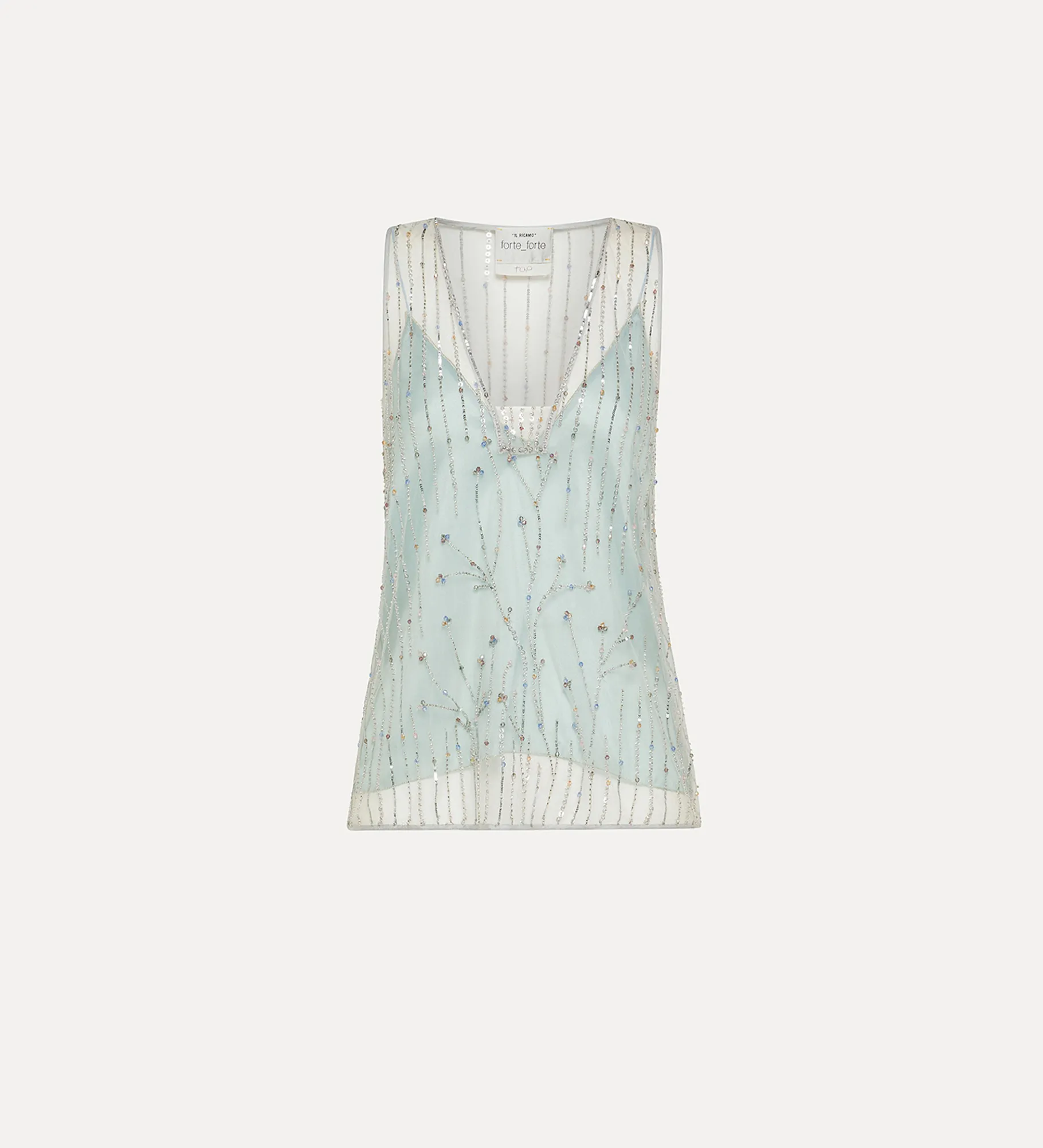 forte_forte tulle top with embroidered “firefly” detailing firefly^ Tops