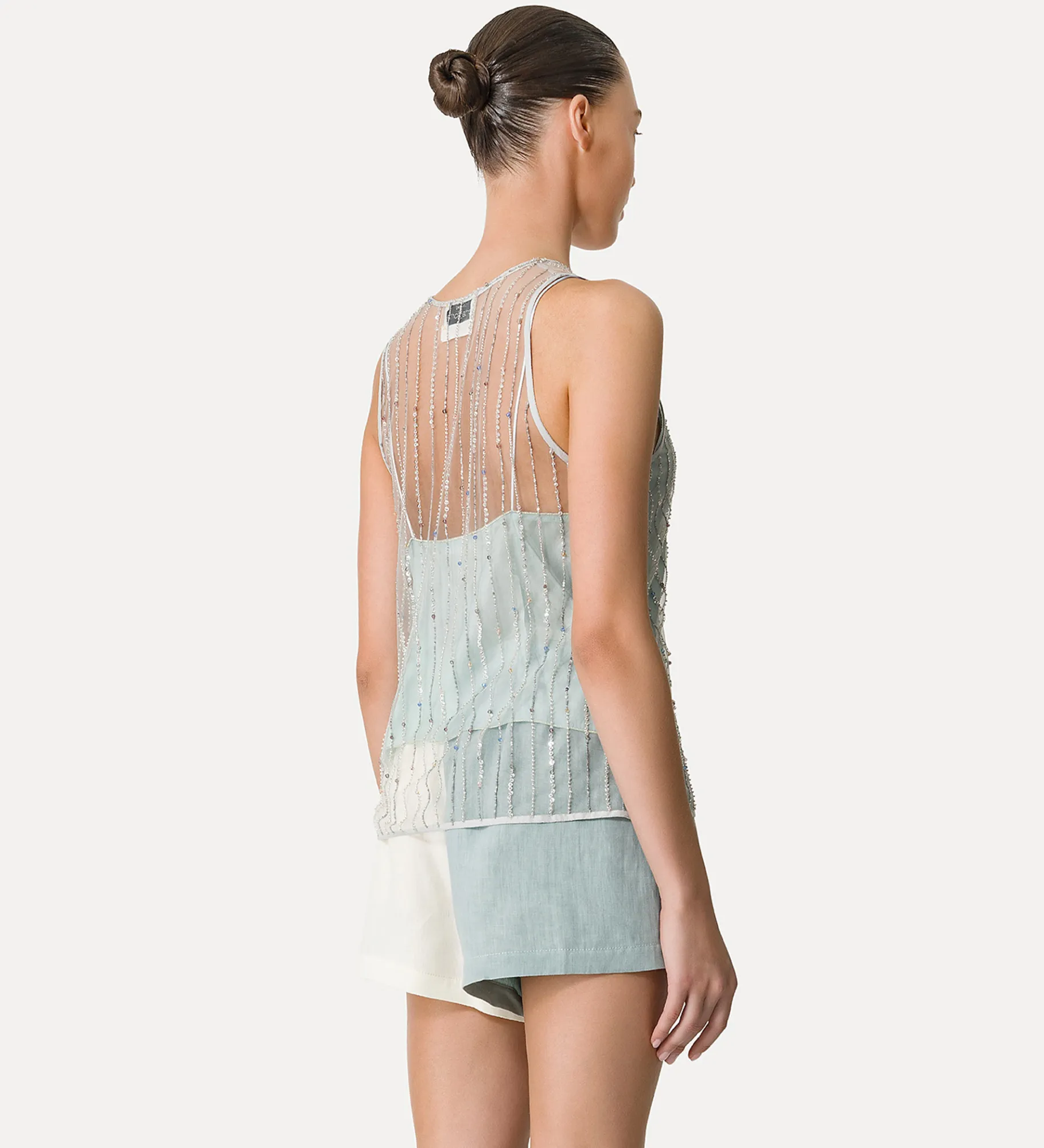 forte_forte tulle top with embroidered “firefly” detailing firefly^ Tops