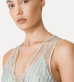 forte_forte tulle top with embroidered “firefly” detailing firefly^ Tops