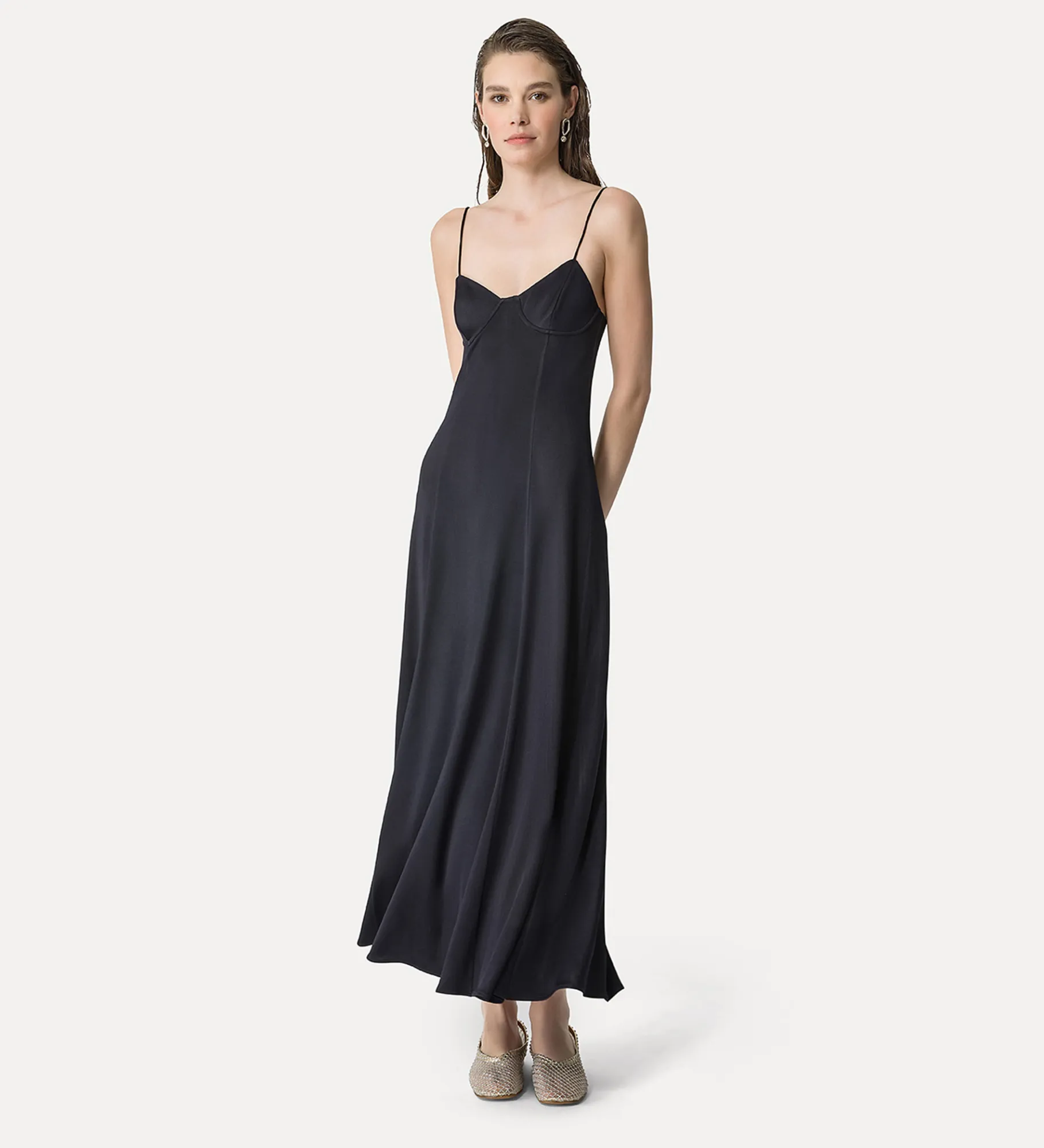forte_forte viscose slip dress abisso^ Dresses