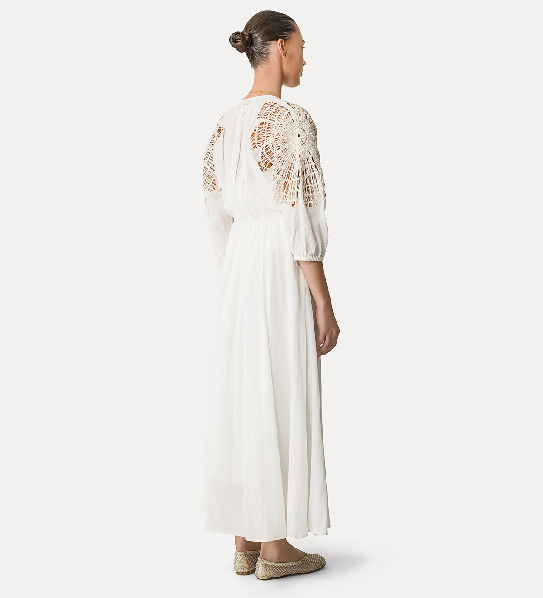 forte_forte voile dress with inlay detail giglio^ Dresses