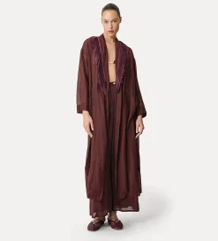forte_forte voile robe with fringing black orchid^ Coats