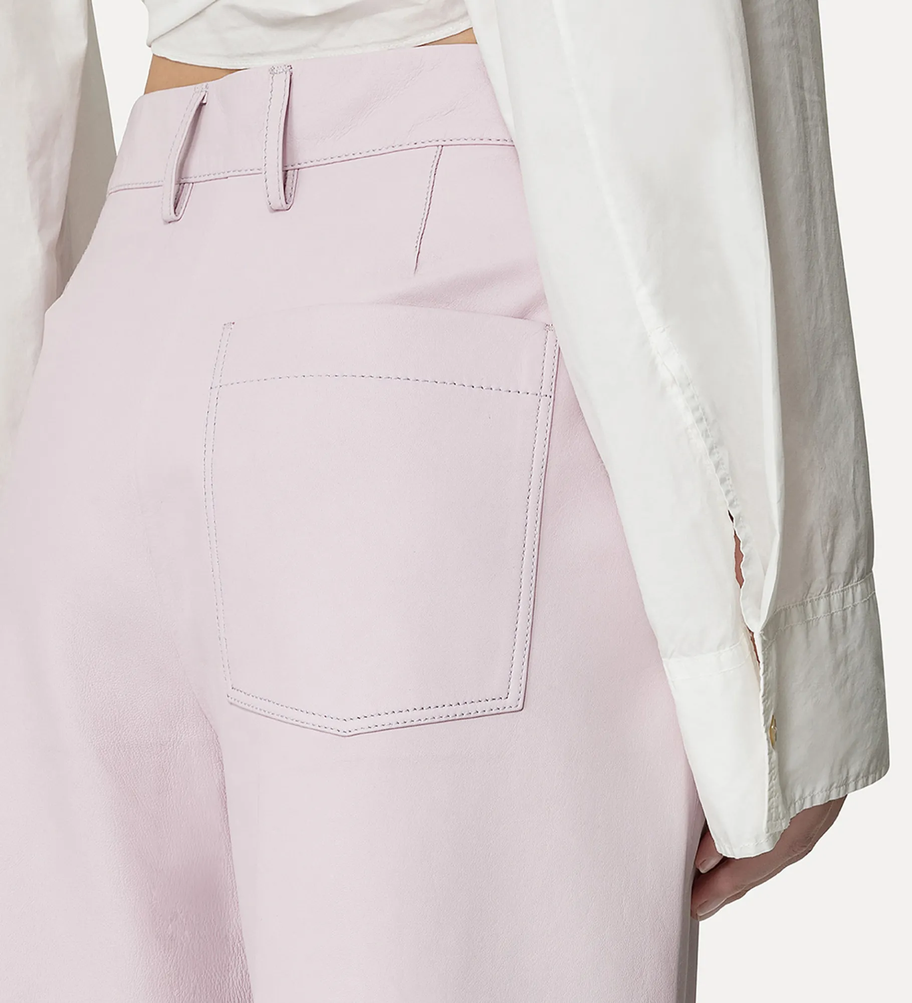 forte_forte wide–leg trousers in nappa oyster^ Pants