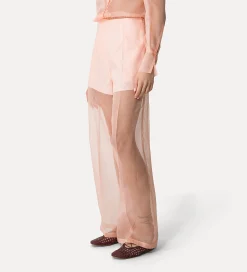 forte_forte wide–leg trousers in silk organza pesco^ Pants