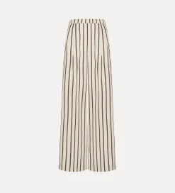 forte_forte wide–leg trousers with a pinstripe pattern orchidea^ Pants
