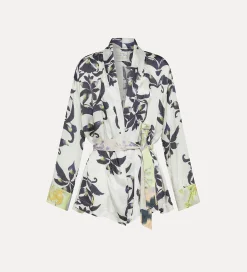 forte_forte women's kimono with “the secret lily” print orchidea^ Jackets