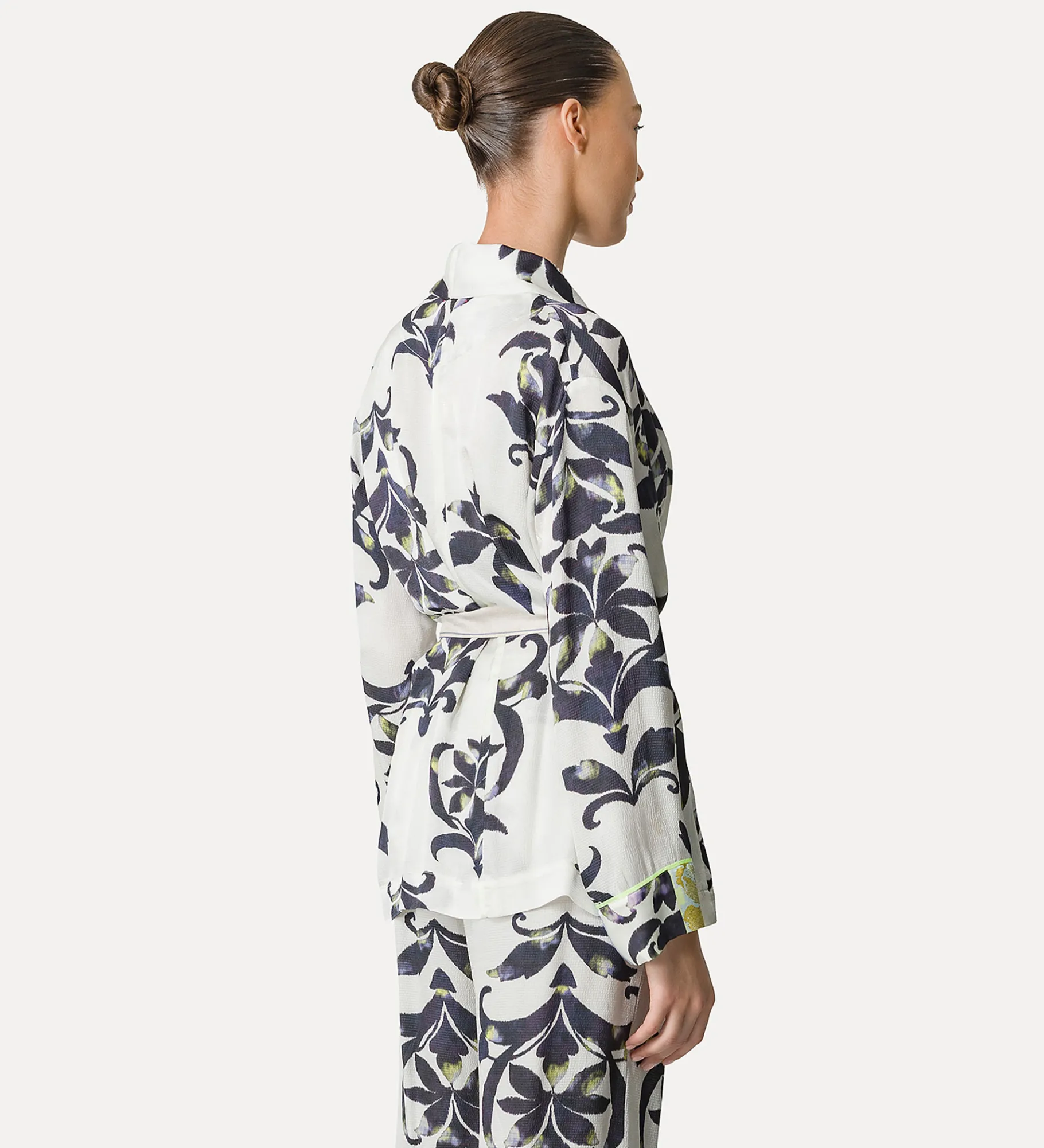 forte_forte women's kimono with “the secret lily” print orchidea^ Jackets