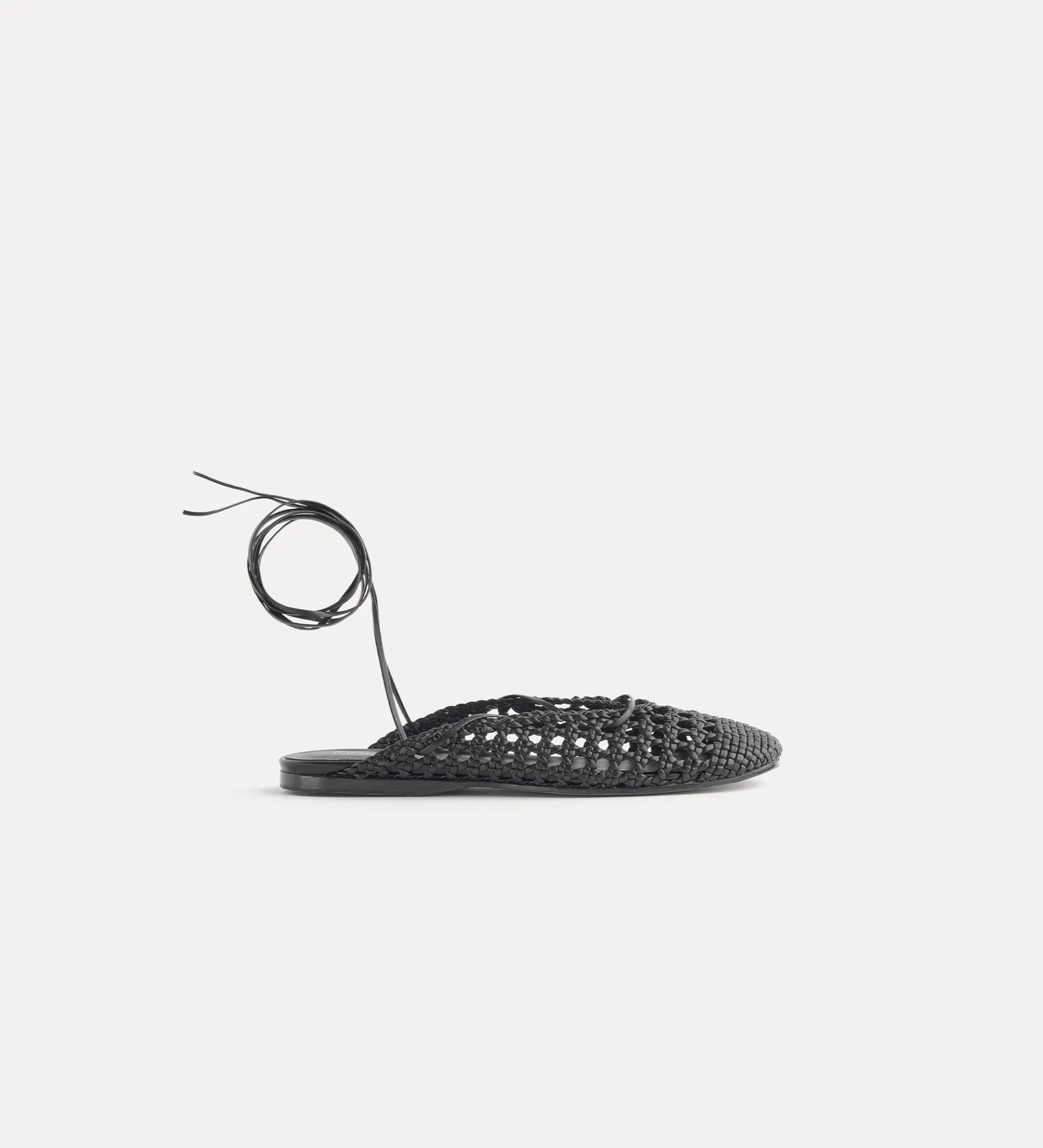 forte_forte woven backless slipper in black nero^ Shoes