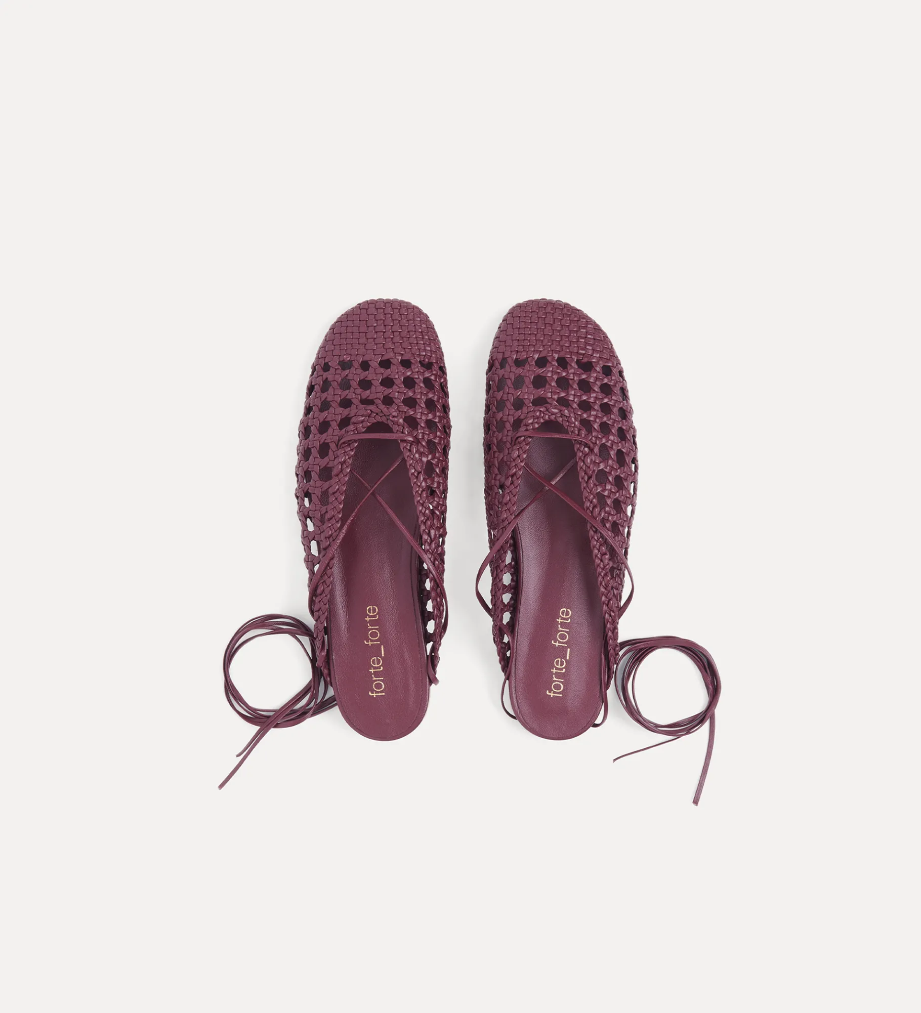 forte_forte woven backless slipper ruby^ Shoes
