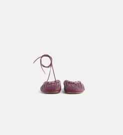 forte_forte woven backless slipper ruby^ Shoes