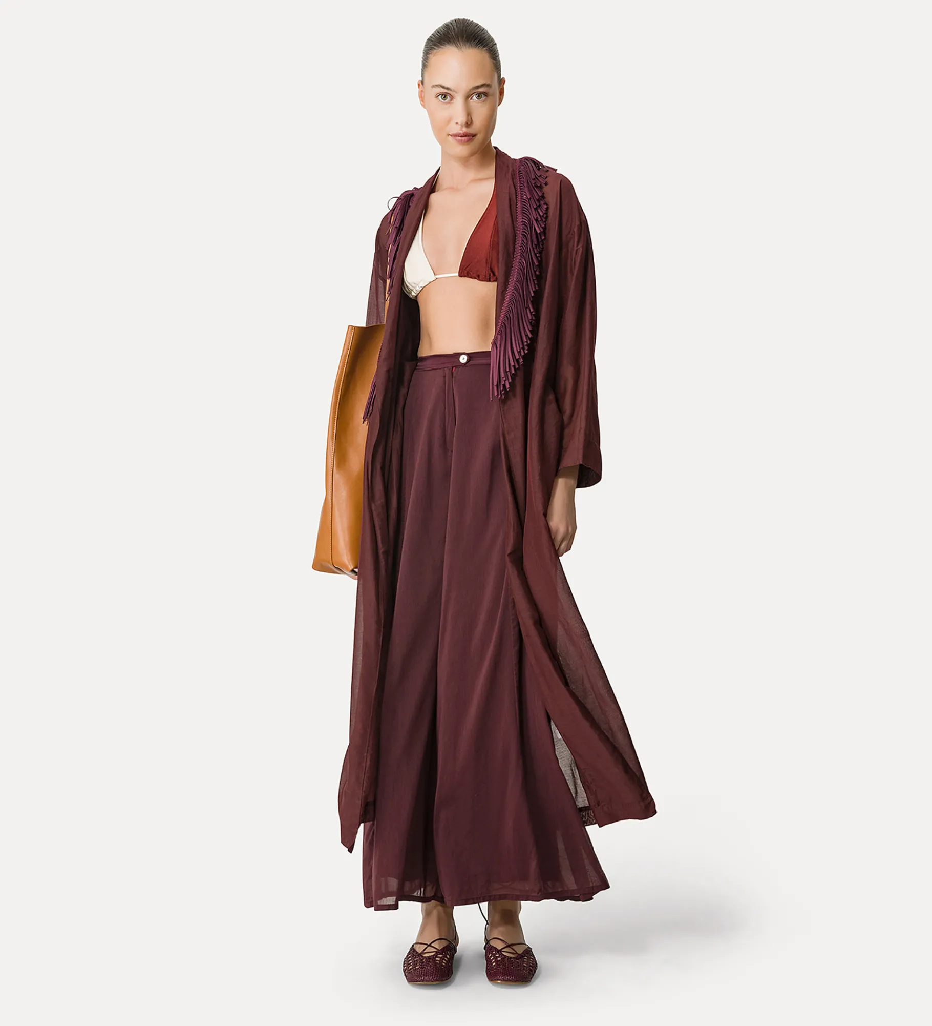 forte_forte woven backless slipper ruby^ Shoes