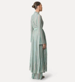 forte_forte wrap dress in lurex–shot jersey acqua^ Dresses